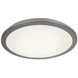 LED Decken Lampe Chrom Leuchte Kristall Sand Effekt IP44 Bade Zimmer Beleuchtung