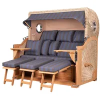 Mr. Deko bene living Strandkorb Komplettset Königssee Teak -