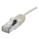 Dexlan Patchkabel Cat. 6A, S/FTP (PiMF), ultradünn, halogenfrei, mit Rastnasenschutz, grau, 0,5 m