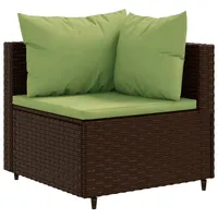 vidaXL 10-tlg. Garten-Lounge-Set mit Kissen Braun Poly Rattan