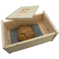 4betterdays.com NATURlich leben! Hochwertige Brotdose aus massivem Zirbenholz - 35x25x16 cm - Brotkasten mit abnehmbarem Deckel inkl. Gitter & Bienenwachstuch - Handarbeit aus Österreich