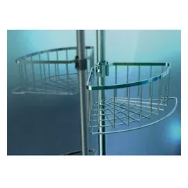 Eisl Teleskop Duschablage Ecke mit 4 Duschkörben Edelstahl