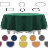 EXKLUSIV HEIMTEXTIL Gartentischdecke Classic 140 x 180 cm oval grün