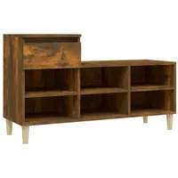 VidaXL Schuhregal Räuchereiche 102x36x60 cm Holzwerkstoff