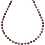FIRETTI Collier Schmuck Geschenk Gold 585 mit Granat Goldfarben/Rot