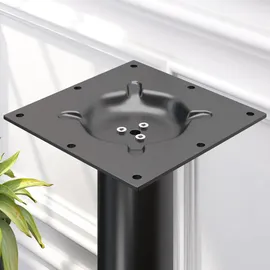 GGM Möbel Bistrotisch Ø 70 x 75 cm Weiß Marmor/Schwarz