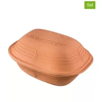 Römertopf 2tlg. Set: Bräter "Look" in Orange - 5 l