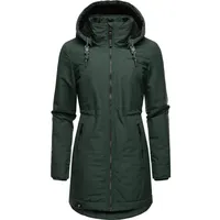 Ragwear Winterjacke Dakkota Wasserdichter Winterparka mit Teddyfleece Innenfutter grün