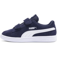 Puma Smash V2 Sd V Ps Sneaker, Blau Peacoat Puma White, 34 EU