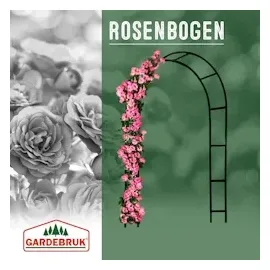 Gardebruk Rosenbogen 240 x 140 x 37 cm Schwarz