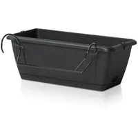 Spetebo Balkon Blumenkasten 40 x 15 x 15 cm Anthrazit