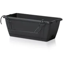 Spetebo Balkon Blumenkasten 40 x 15 x 15 cm Anthrazit