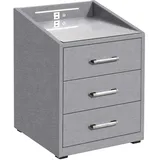 ed exciting design Nachtschrank Moon 47 x 46 x 61 cm Grau