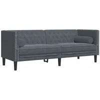 VidaXL Chesterfield-Sofa Dunkelgrau 194 x 74.5 x 70.5 cm