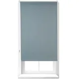 Relaxdays Verdunkelungsrollo, Hitzeschutz, Thermo Rollo Klemmfix, blickdichtes Seitenzugrollo 60x165, Stoff 56 cm, grau
