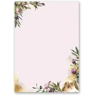 20 Blatt Briefpapier BLUMENNEST - DIN A4 Format - Blumen & Blüten