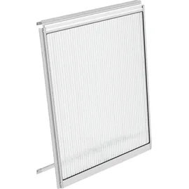 Vitavia Fenster für Venus, Apollo, Calypso, Freya, Dione u.a., Gewächshausfenster, Alu, mit Hohlkammerplatte 6 mm silberfarben