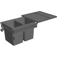 ninka Mülltrennsystem Set eins2fünf Einbaumülleimer 2 Fächer für KB 500/NL 500 Dunkelgrau