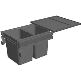 ninka Mülltrennsystem Set eins2fünf Einbaumülleimer 2 Fächer für KB 500/NL 500 Dunkelgrau
