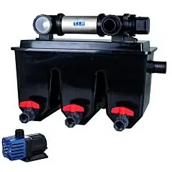 T.I.P. Profi Teichfilter-Set - Für 30.000 l Teich,  UV-C 24 W, Mehrkammersystem, MTS 30000 UV 24 INOX, 30288