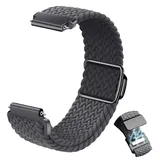 CeiBand Nylon Elastische Geflochtenes Armband, 20mm 22mm Magnete Gewebtes Sport Aatmungsaktive Uhrenarmbänder für Herren Damen - Grau