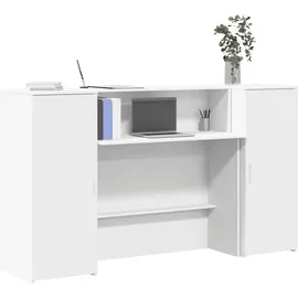 vidaXL Empfangstheke Weiß 180x50x103,5 cm Holzwerkstoff