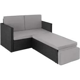 Tectake tectake® Rattan Lounge Korfu 2-Sitzer widerstandsfähig