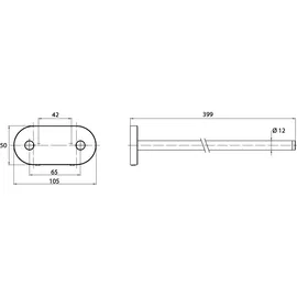 EMCO Round Handtuchhalter zweiarmig weiß 435013940