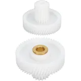 Wifehelper 2-teiliges Fleischwolf-Kunststoffgetriebe, Fleischwolf-Zahnrad, Fleischwolf-Zahnrad, Ersatzteil für Haushalts-Fleischwolf-Wurstmaschine, Haushalts-Fleischwolf-Zahnrad-Reparaturteil