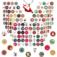 Luxuskollektion Adventskalender Zahlen Aufkleber 1-24 Weihnachten DIY Nummern Sticker