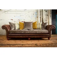 Klassische Luxus Barock Rokoko Sofa Couch Chesterfield Sofa Textil Leder Couch