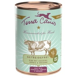 Terra Canis Getreidefrei Adult 6x400g Rind mit Zucchini, Kürbis & Oregano