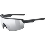 Uvex sportstyle 227 - Sportbrille für Damen und Herren - verspiegelt - beschlagfrei - black mat,