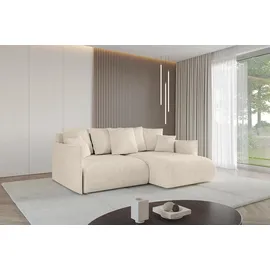 altdecor Ecksofa Cord 2-Sitzer Beige