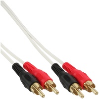 InLine Audio-Kabel 2x Cinch-Stecker - 2x Cinch-Stecker 0,5m weiß