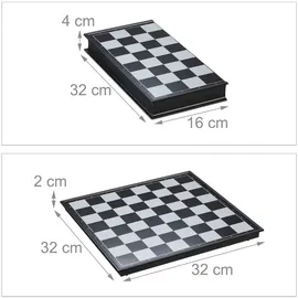 Relaxdays 3-in-1 Schachspiel magnetisch