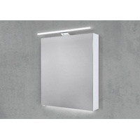 Spiegelschrank 60 cm mit LED Beleuchtung, Doppelspiegeltür Beton Anthrazit