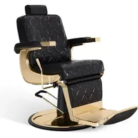Friseurstuhl mit Kopfstütze Kippbar, Friseureinrichtung mit Hydraulikpumpe 360° Drehbar, Bedienungsstuhl Höhenverstellbar, Barber Stuhl Friseurstühle