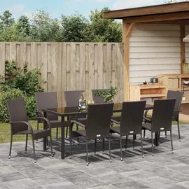 vidaXL Garten Essgruppe 5-tlg. Braun