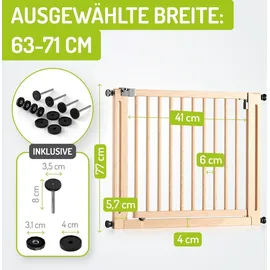 Bomi Treppenschutzgitter Miko 63-161 cm Braun