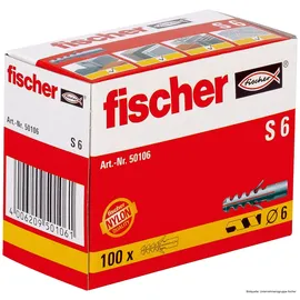 Fischer Dübel S 6 100 Stück