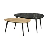 Uno Couchtisch 2er Set Dortmund ¦ holzfarben ¦ Maße (cm): B: 60 H: 45