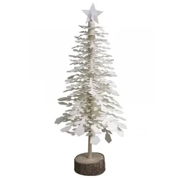 Chic Antique Vintage Scherenschnitt Weihnachtsbaum, H39/Ø18 cm, antik creme
