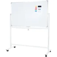Mendler Whiteboard HWC-C85, Magnettafel Memoboard Pinnwand, mobil rollbar inkl.