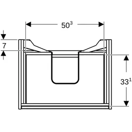 Geberit Renova Plan Waschtisch-Unterschrank 504027011 2 Schubladen, Korpus/Front weiß / lackiert seidenglanz, Breite 59,5 cm