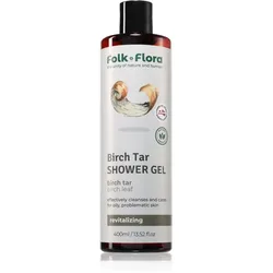 Folk & Flora Birch Tar nährendes Duschgel 400 ml