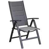 LC Garden Unicamo Klappsessel Aluminium/Textilene gepolstert - Anthrazit