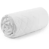 LivinEase gesteppter Matratzenschoner - passgenaue Matratzenauflage, tiefer Taschenmatratzenbezug, dehnbar bis zu 30 cm – Nicht wasserdicht (weiß) (Weiß, 160 x 200 + 30 cm)