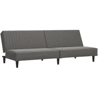 vidaXL Schlafcouch Kunstleder 2-Sitzer Grau