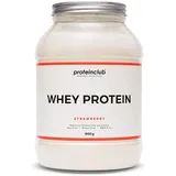 proteinclub Natural Whey Protein 900g (Erdbeere) | 100% Natürliches Molkenprotein Pulver mit Stevia | Ohne künstliche Zusätze, Farbstoffe & Süßstoffe | Made in Germany | Muskelaufbau & Regeneration